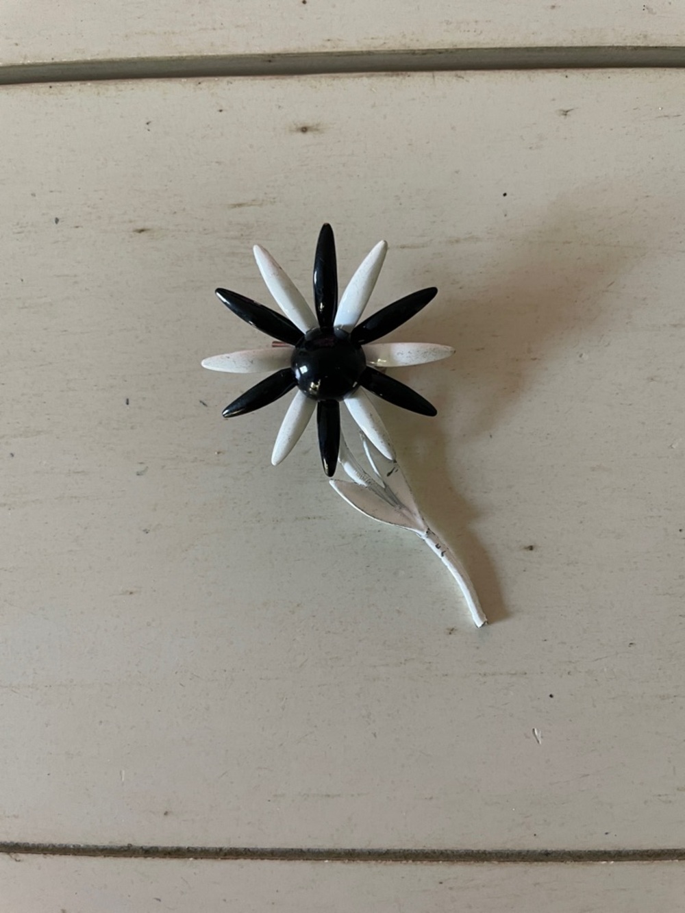 Vintage Enamel Floral Brooch